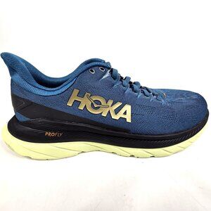Hoka One One Mach 4 Blue Coral Black Running Shoes Sneakers Men's Size 8.5D